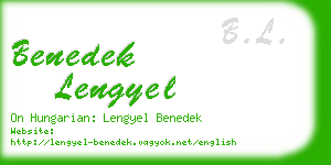 benedek lengyel business card